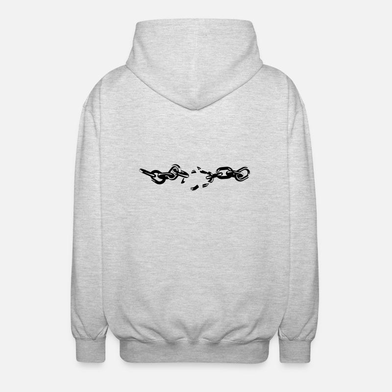 Broken Chain - Unisex Hooded Jacket - light heather grey