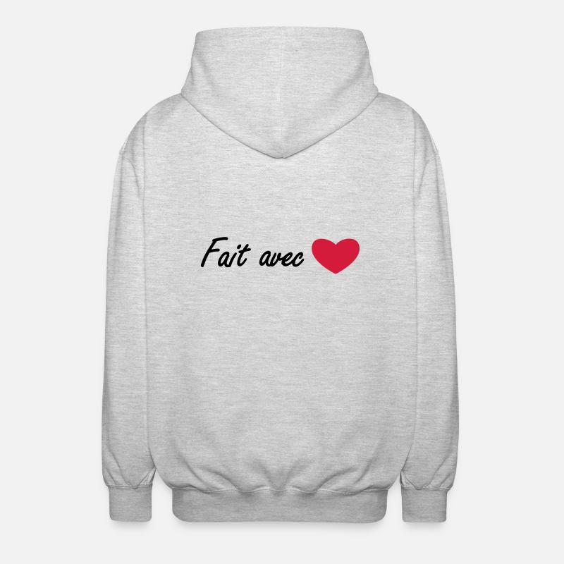 mit liebe gemacht - Unisex Kapuzenjacke - Hellgrau meliert