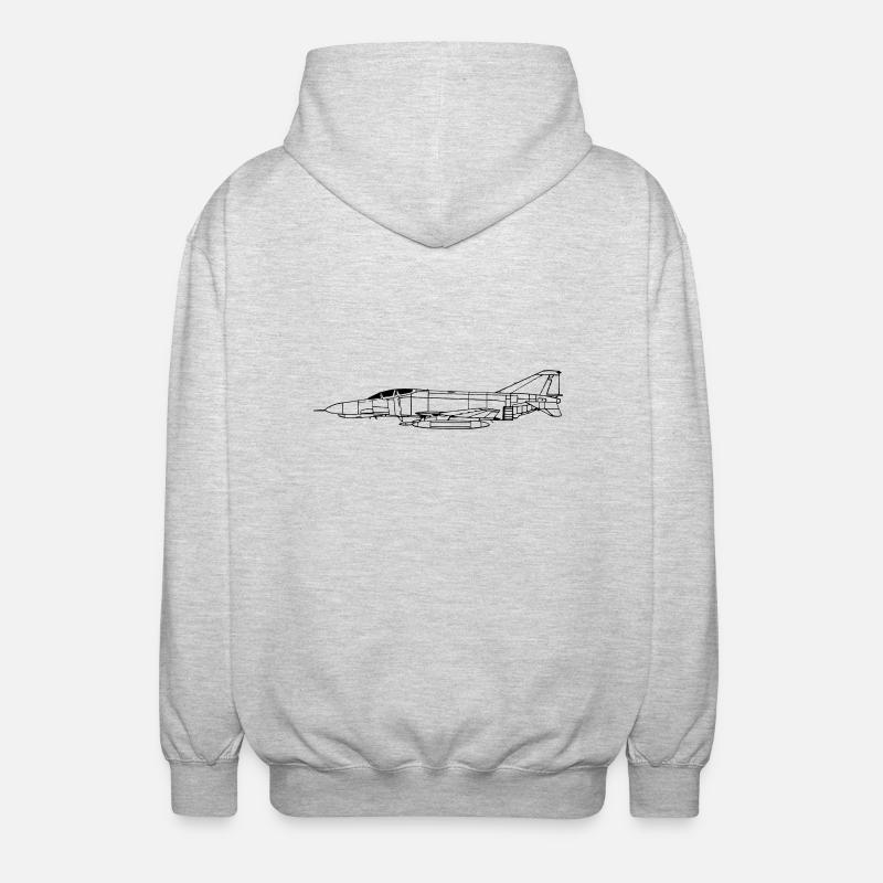 phantom_vec_1 de - Unisex Kapuzenjacke - Hellgrau meliert