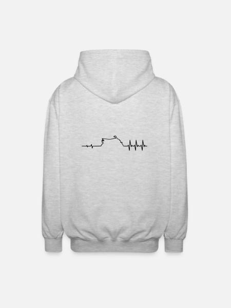 Puls Quad - Unisex Kapuzenjacke - Hellgrau meliert
