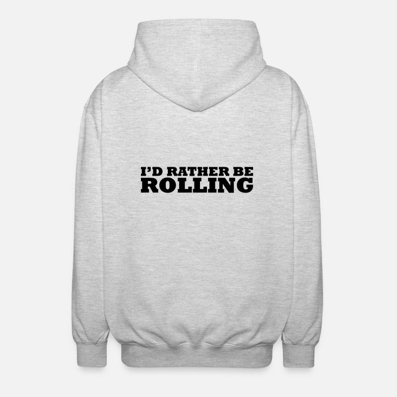 I'd rather be rolling - Veste à capuche unisexe - gris clair chiné