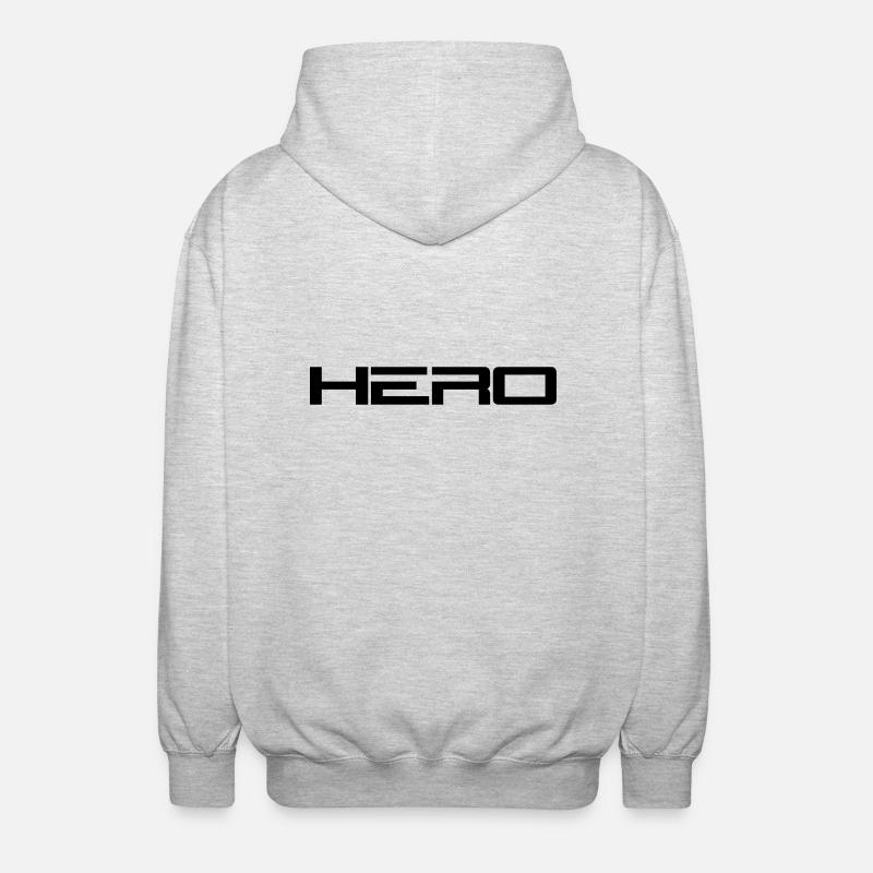 Hero Logo - Unisex Kapuzenjacke - Hellgrau meliert