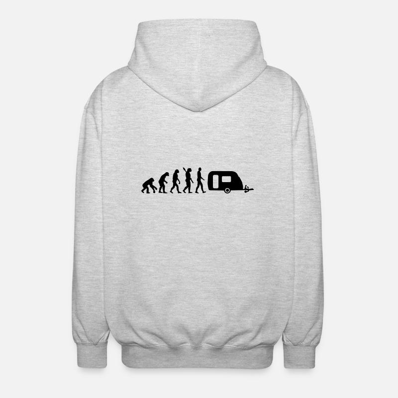 Evolution Camping - Veste à capuche unisexe - gris clair chiné