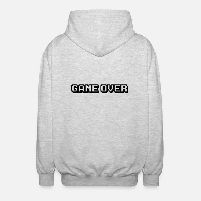 Game Over - Unisex Kapuzenjacke - Hellgrau meliert