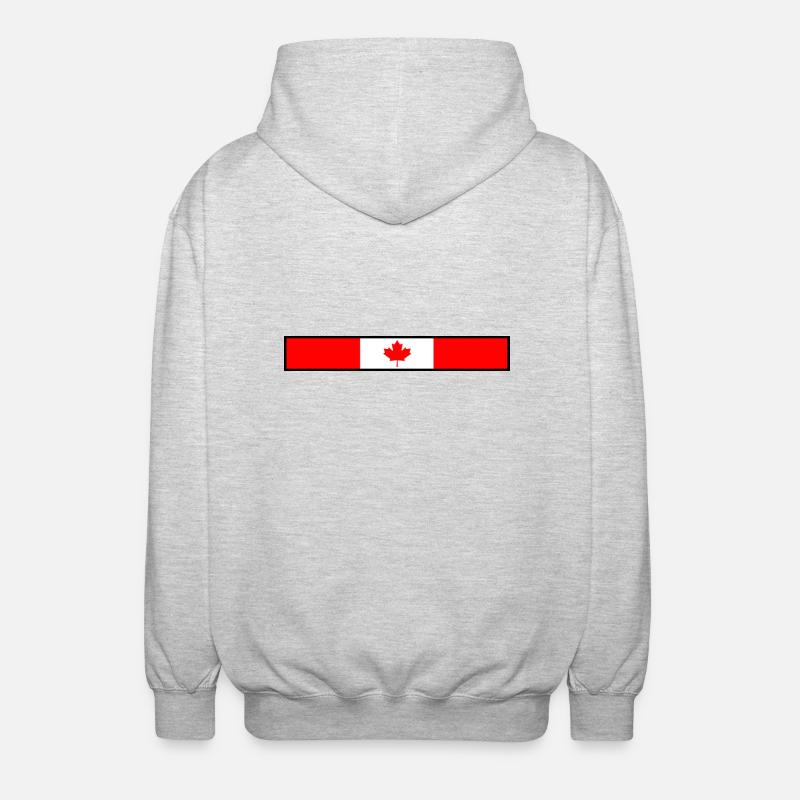 Drapeau du Canada - Veste à capuche unisexe - gris clair chiné