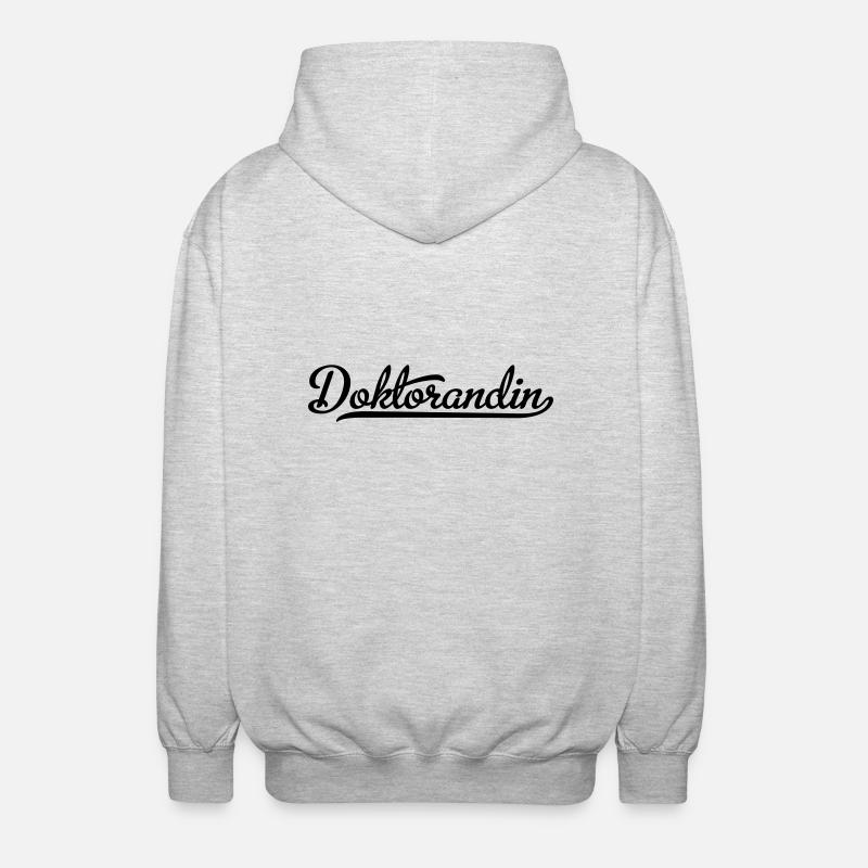 PhD student - Unisex Hooded Jacket - light heather grey