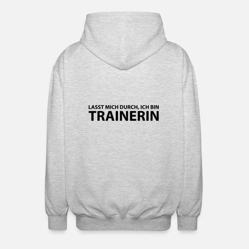 trainerin - Unisex Kapuzenjacke - Hellgrau meliert