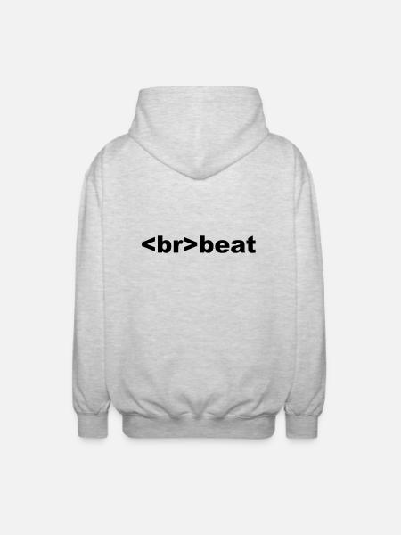 brbeat - Unisex Hooded Jacket - light heather grey
