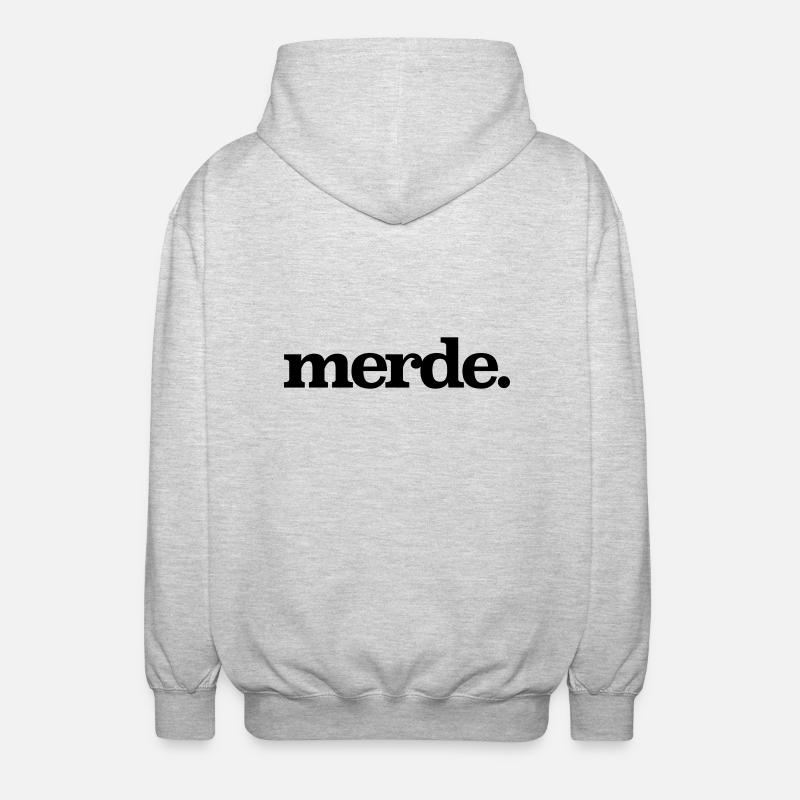 merde - Unisex Kapuzenjacke - Hellgrau meliert