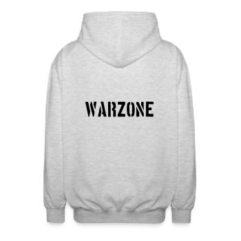 Jeux - Motif de joueur - Warzone - Veste à capuche unisexe - gris clair chiné - Dos - AI Model Male 185 light (185cm)