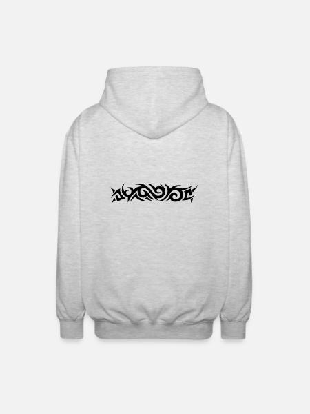 tribal tattoo - Unisex Kapuzenjacke - Hellgrau meliert
