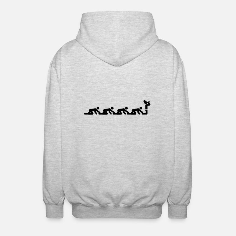 drinking__f1 - Unisex Kapuzenjacke - Hellgrau meliert