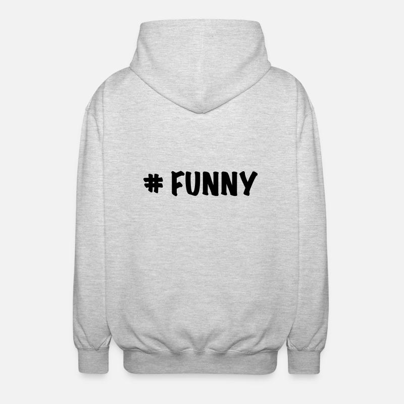 # funny - Unisex Kapuzenjacke - Hellgrau meliert