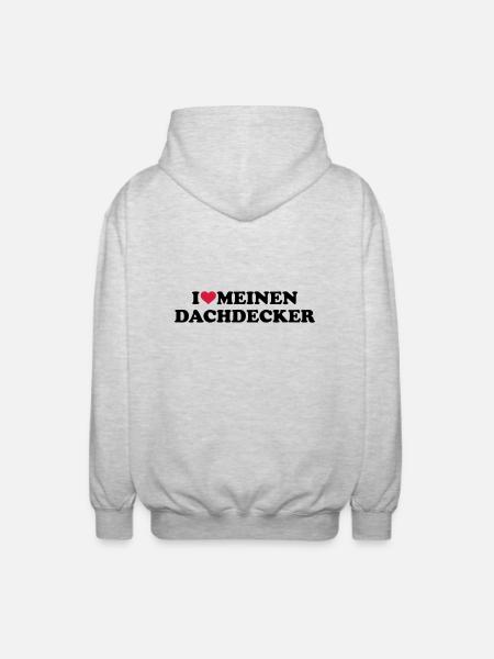 Dachdecker - Unisex Kapuzenjacke - Hellgrau meliert