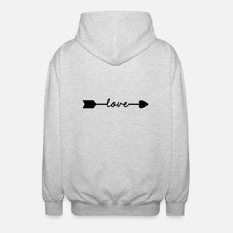 Love - Unisex Hooded Jacket - light heather grey