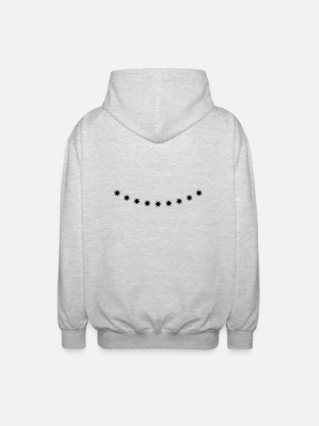 sterne - Unisex Kapuzenjacke - Hellgrau meliert