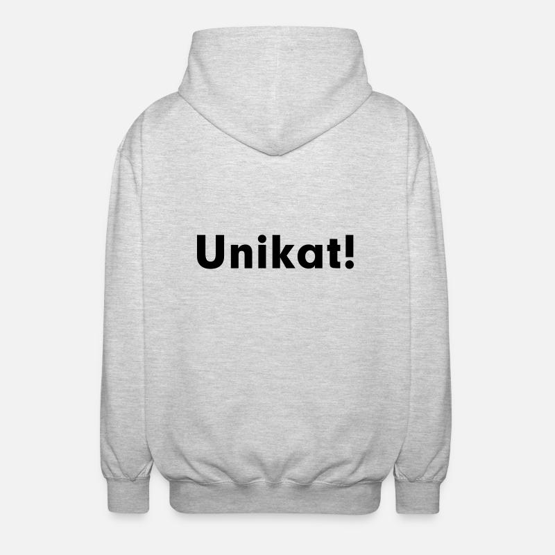 Unikat! Einzigartig - Unisex Kapuzenjacke - Hellgrau meliert