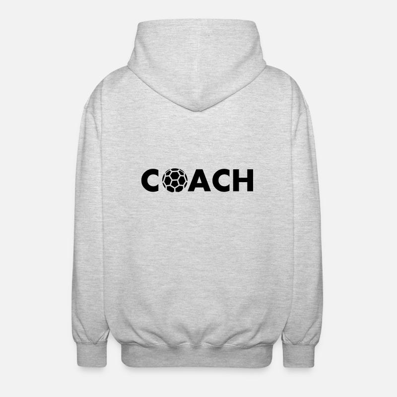handball coach - Unisex Kapuzenjacke - Hellgrau meliert