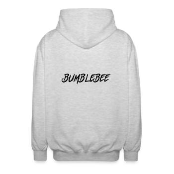 Bumblebee - Unisex Hooded Jacket - light heather grey - Back - AI Model Male 185 light (185cm)