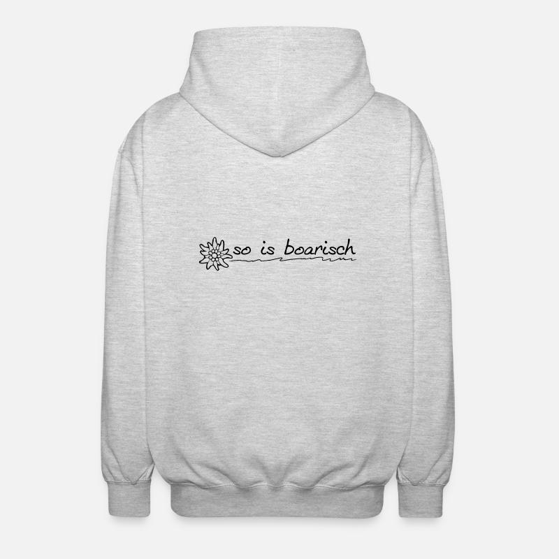 so_is_boarisch - Unisex Kapuzenjacke - Hellgrau meliert