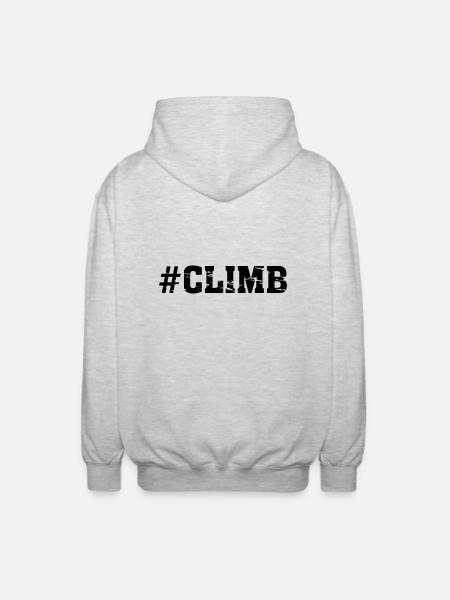 #Climb - Unisex Kapuzenjacke - Hellgrau meliert