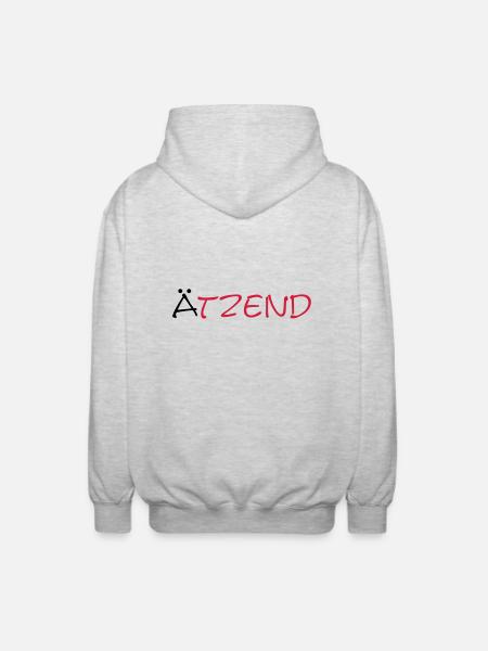 Ätzend - Unisex Kapuzenjacke - Hellgrau meliert