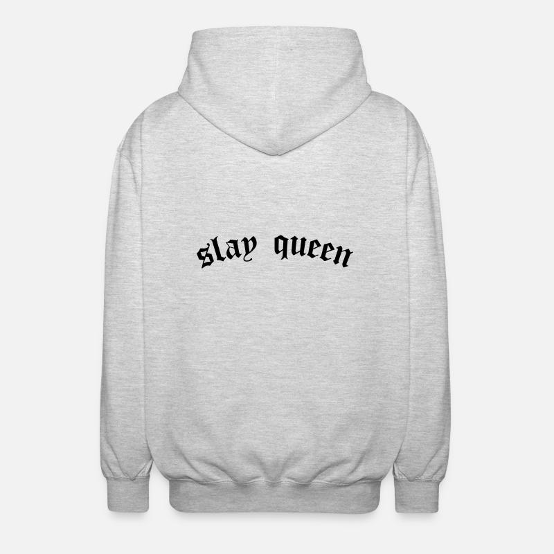 SLay queen - Unisex Hooded Jacket - light heather grey
