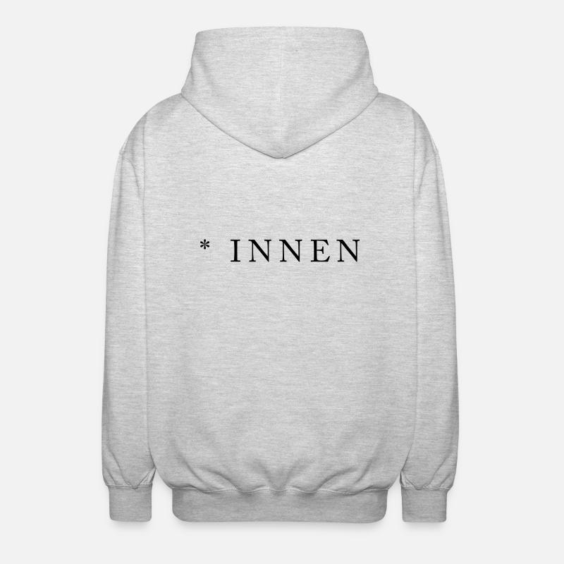*Innen - Unisex Kapuzenjacke - Hellgrau meliert