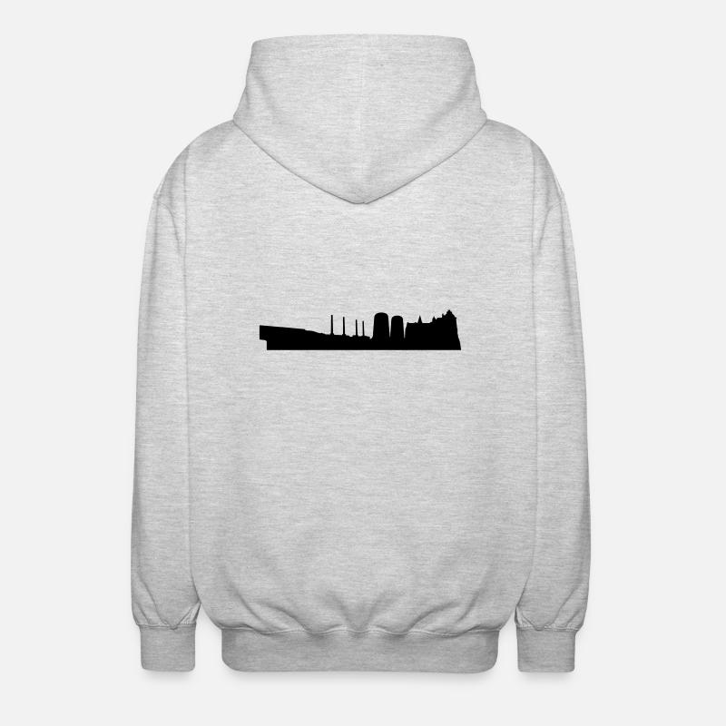 Wolfsburg Skyline - Veste à capuche unisexe - gris clair chiné