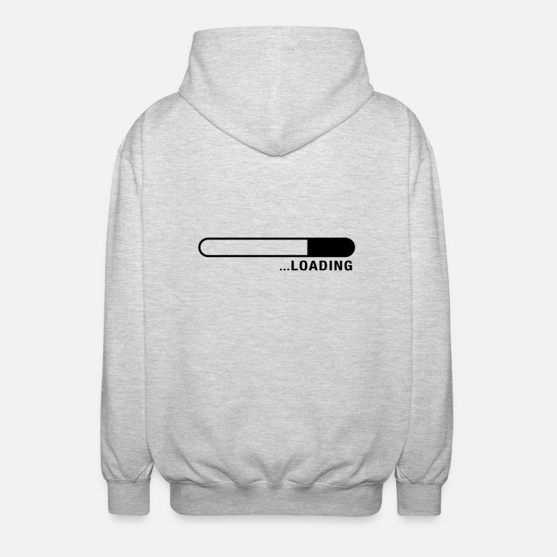 loading_balken_f1_ - Unisex Kapuzenjacke - Hellgrau meliert