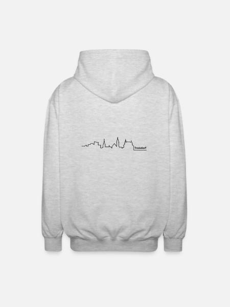 troisdorf skyline - Unisex Kapuzenjacke - Hellgrau meliert