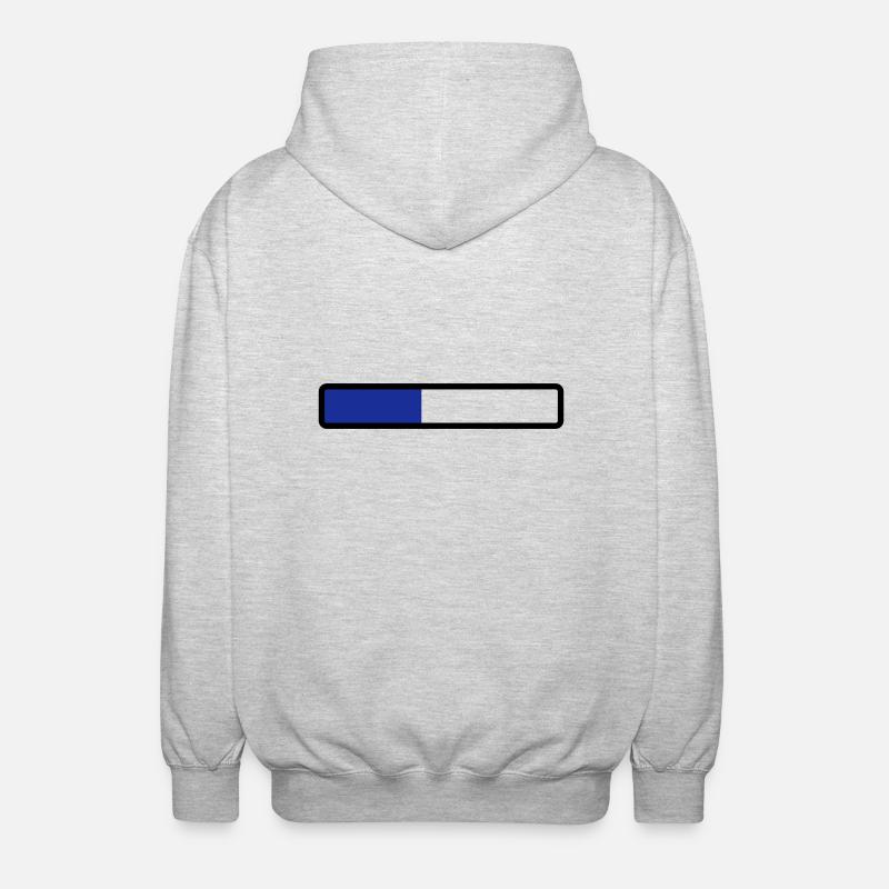 loading laden computer warten - Unisex Kapuzenjacke - Hellgrau meliert