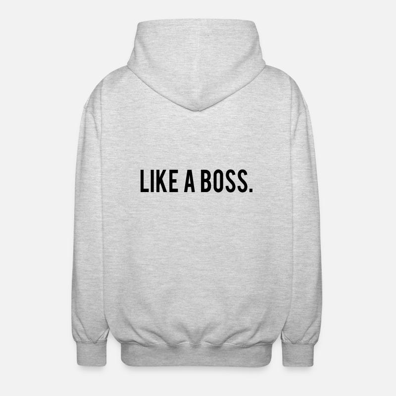 Like A Boss - Unisex Kapuzenjacke - Hellgrau meliert