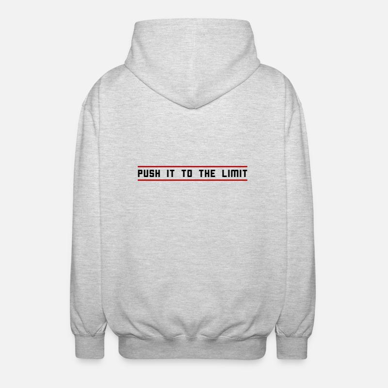 Push it to the limit - Unisex Kapuzenjacke - Hellgrau meliert