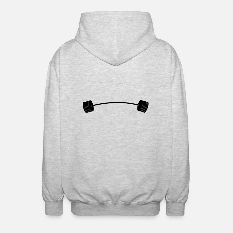 Hantel-gebogen - Unisex Kapuzenjacke - Hellgrau meliert