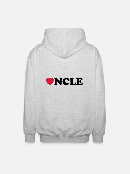 Uncle heart - Unisex Kapuzenjacke - Hellgrau meliert