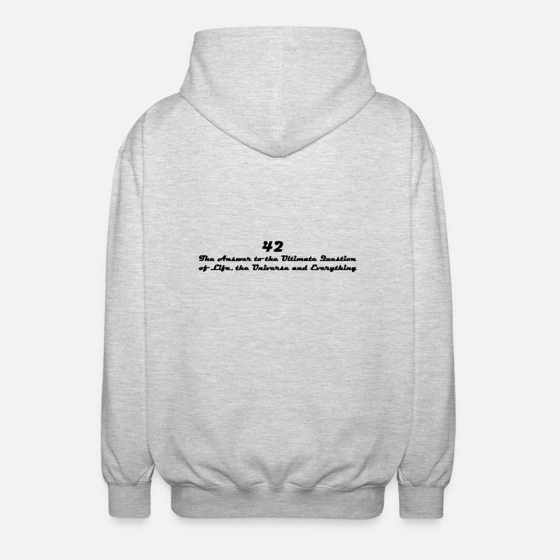 42 - Veste à capuche unisexe - gris clair chiné