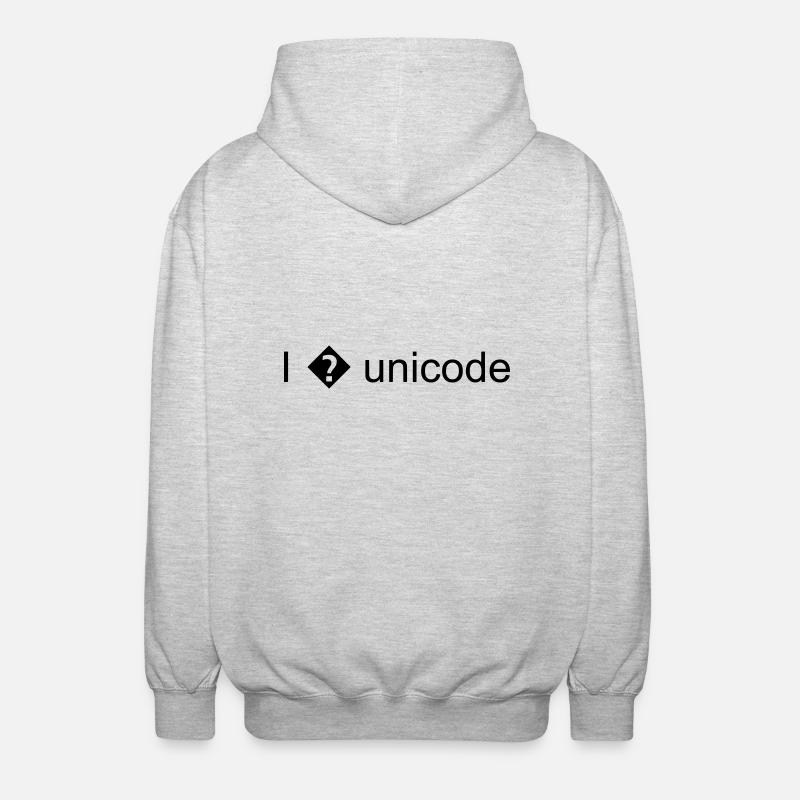 I(love)unicode - Veste à capuche unisexe - gris clair chiné