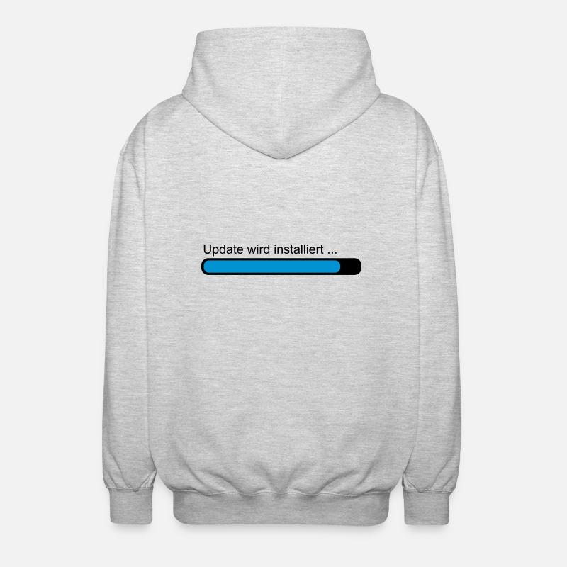 Update wird installiert ... Ladebalken - Unisex Kapuzenjacke - Hellgrau meliert