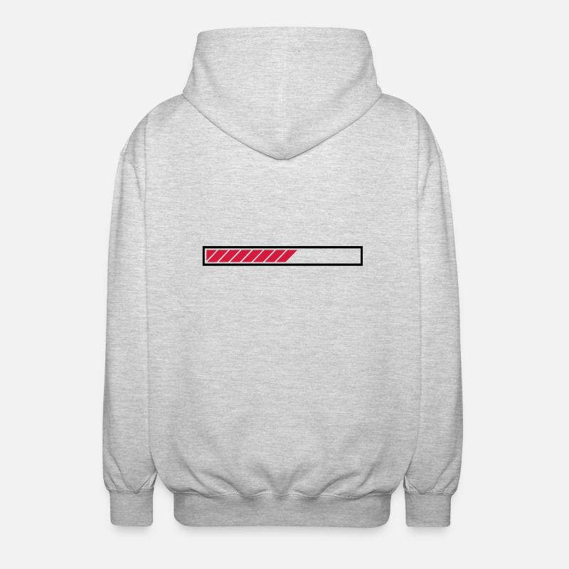 Loading loading bar bar - Unisex Hooded Jacket - light heather grey