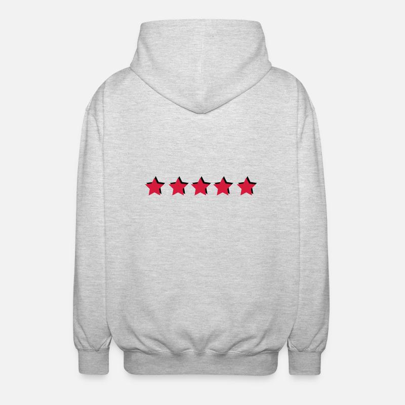 sterne - Unisex Kapuzenjacke - Hellgrau meliert