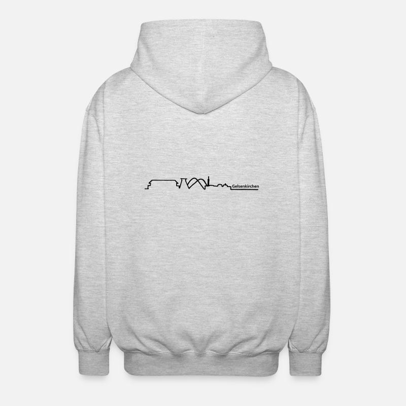 gelsenkirchen skyline - Unisex Kapuzenjacke - Hellgrau meliert