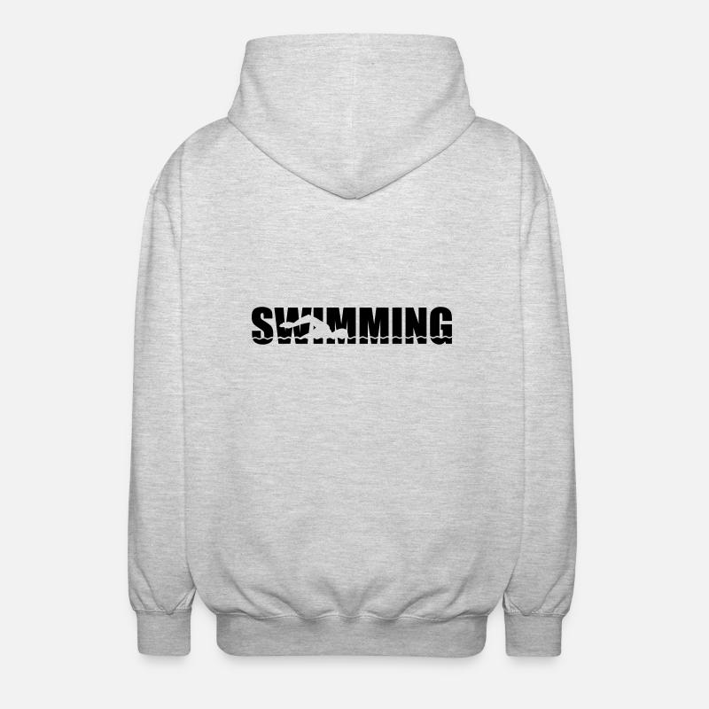 Swimming - Unisex Hooded Jacket - light heather grey