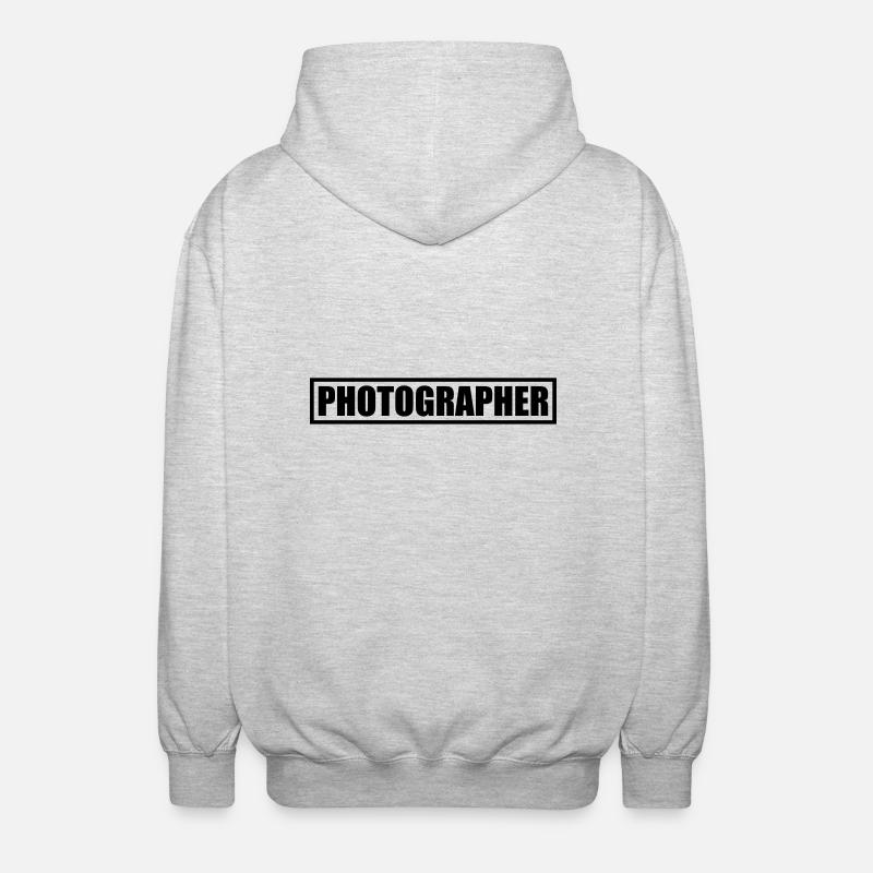 Photographe - Veste à capuche unisexe - gris clair chiné