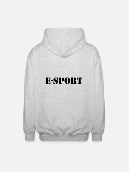 E-Sport - Unisex Kapuzenjacke - Hellgrau meliert