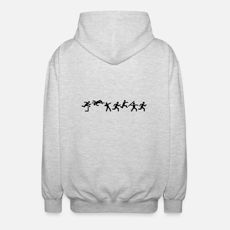Heptathlon - Veste à capuche unisexe - gris clair chiné