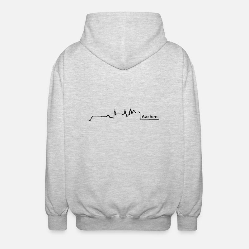 aachen skyline - Unisex Kapuzenjacke - Hellgrau meliert