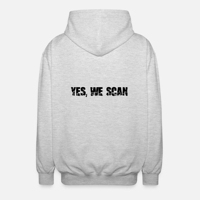 oui nous scannons - Veste à capuche unisexe - gris clair chiné