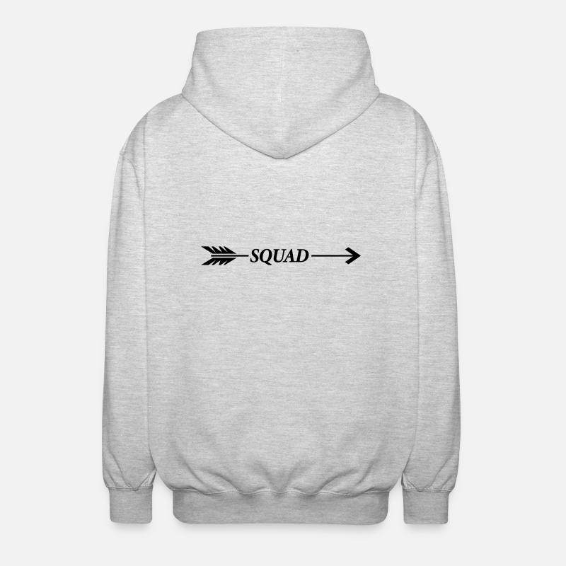 squad pfeil - Unisex Kapuzenjacke - Hellgrau meliert