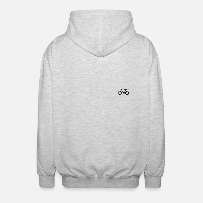Fahrrad - Unisex Kapuzenjacke - Hellgrau meliert